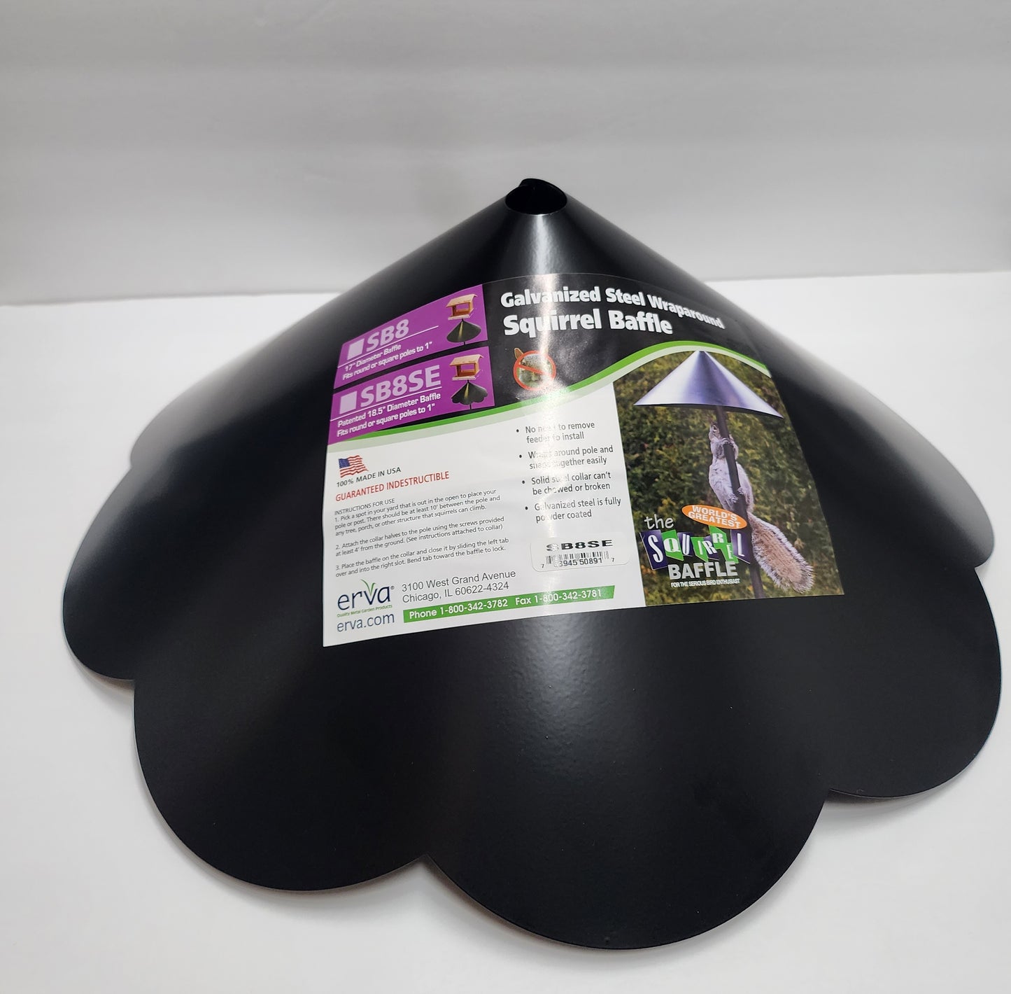 erva® Snap Squirrel Baffle W/Scallop Edges SB8SE