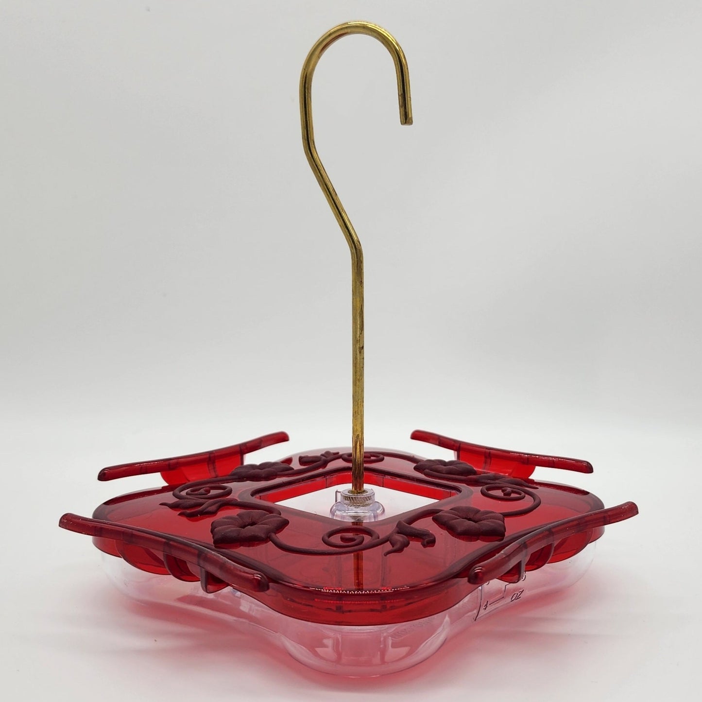 Aspects humming bird feeder with raised perches. 8 ounce capacity