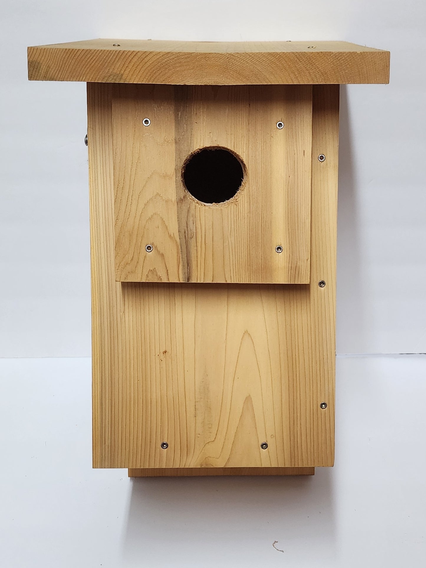 Great-crested Flycatcher house made from white cedar