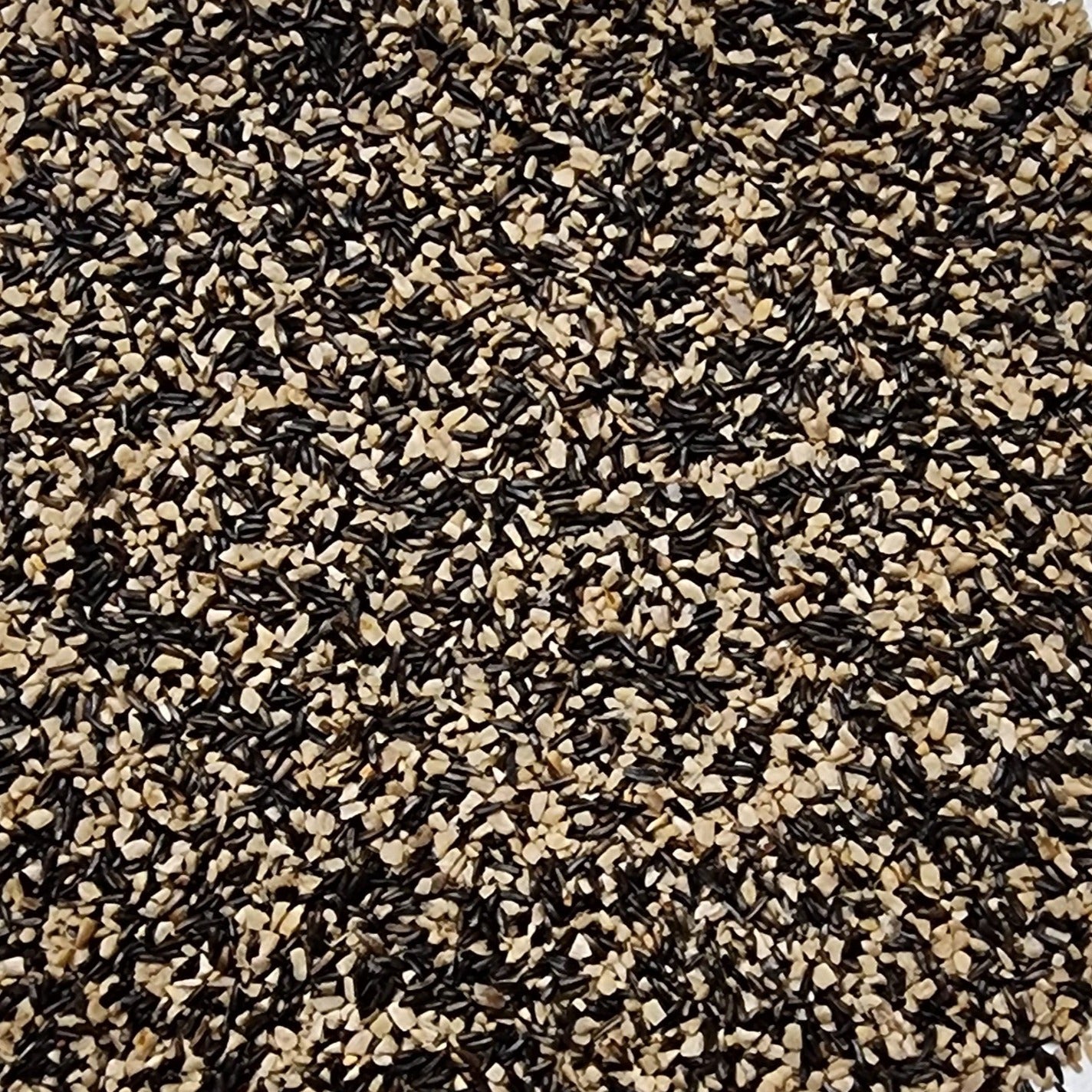Black and tan finch seeds