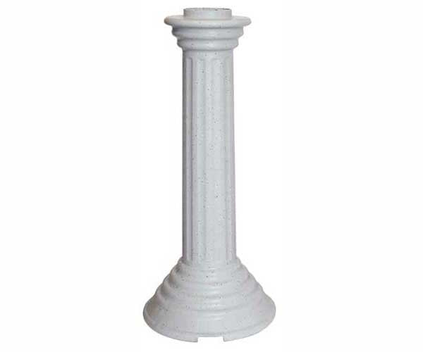 Light gray bird bath pedestal