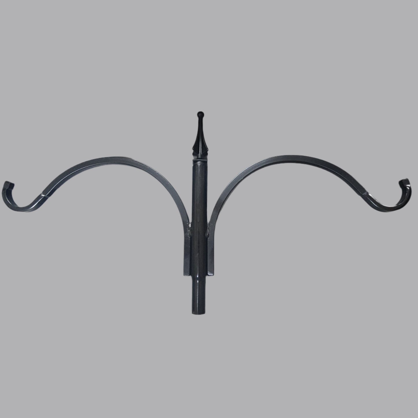 black metal two arms with finial