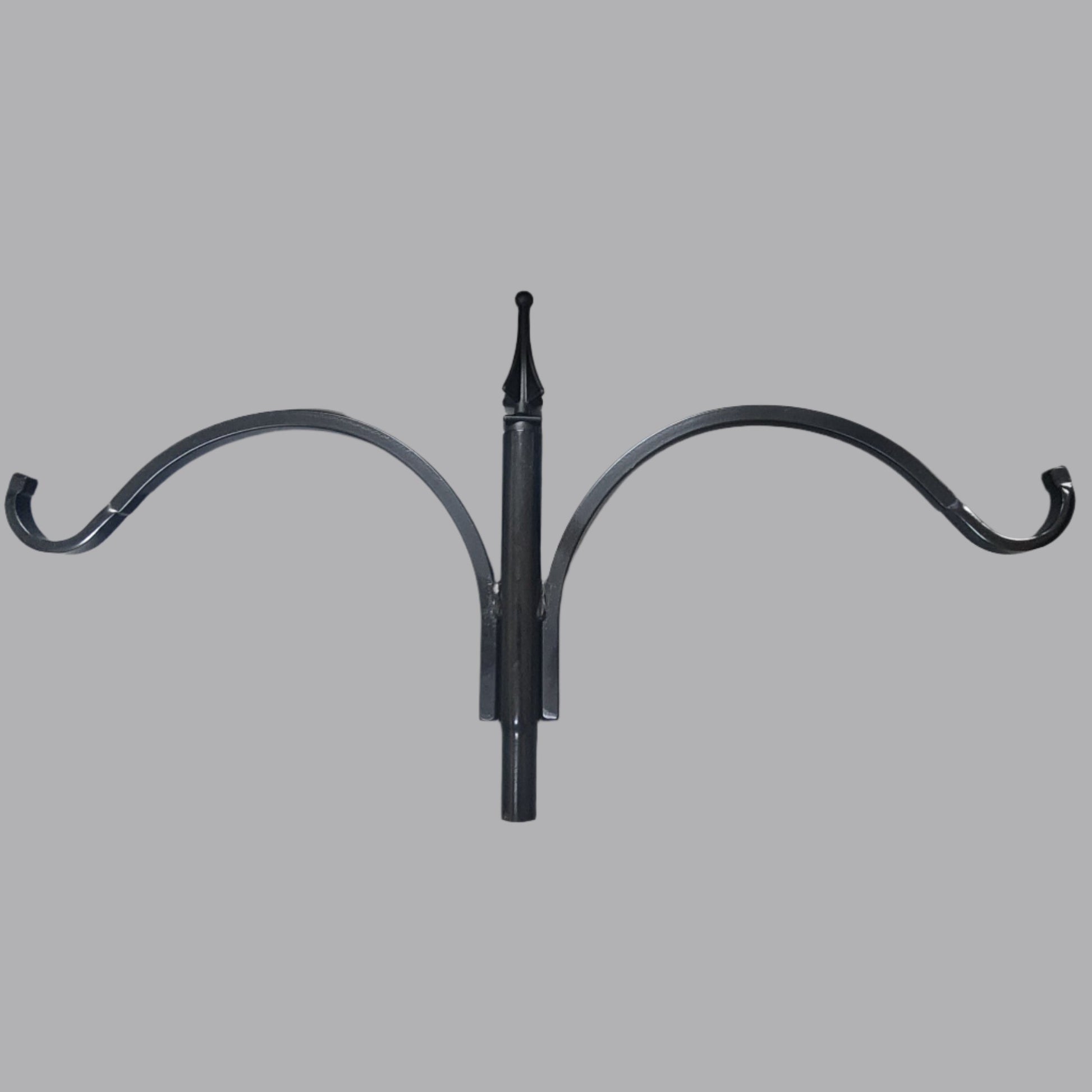 black metal two arms with finial