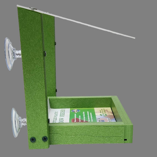 Green square tray with clear roof and suction cups