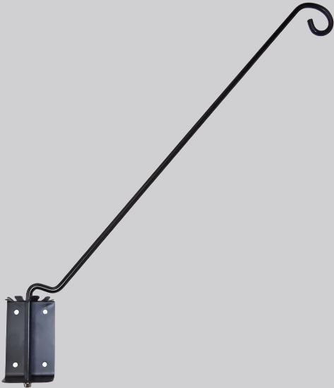 Black iron deck arm