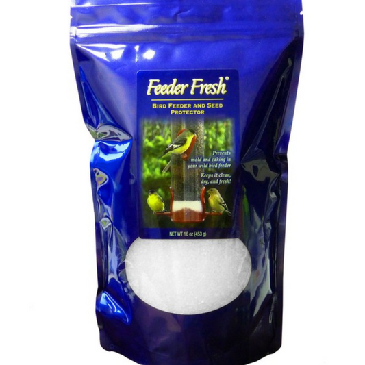 Blue bag with white crystals