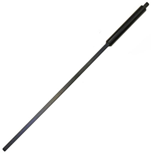 Black metal ground stake