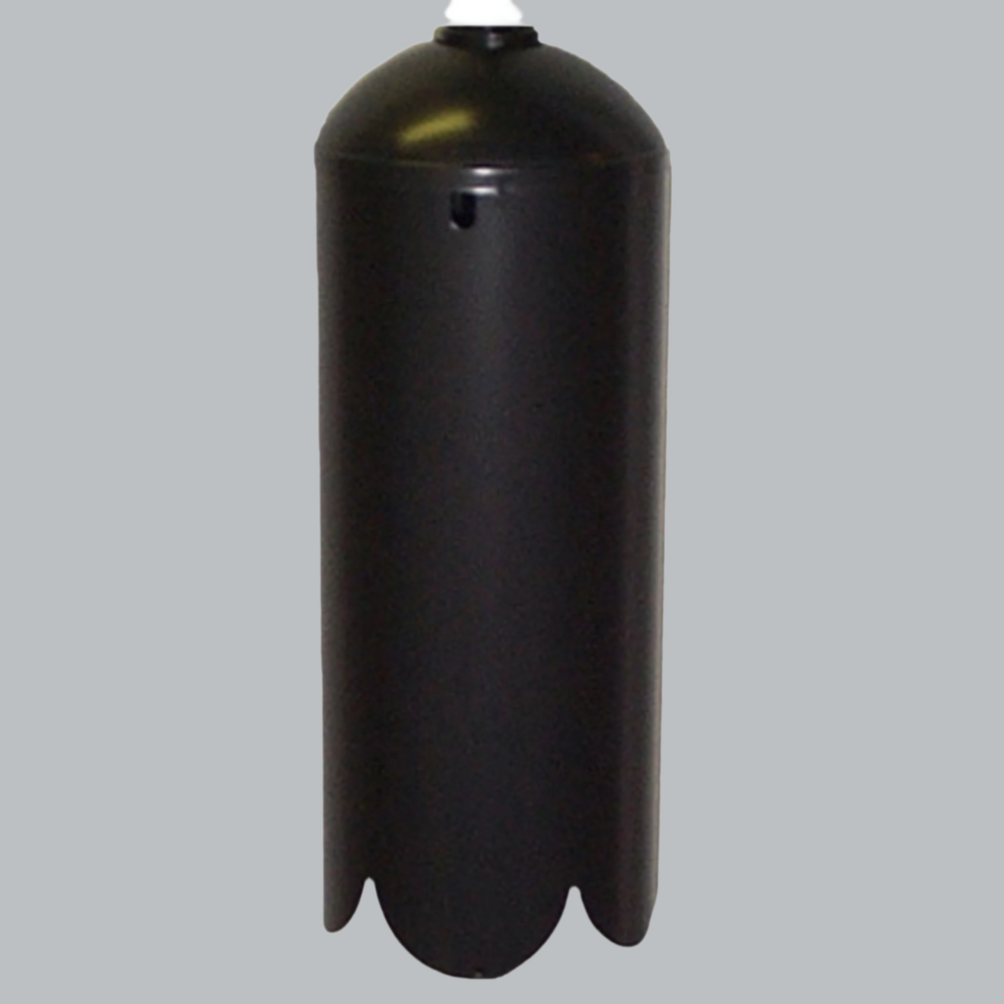black metal cylinder shaped baffle