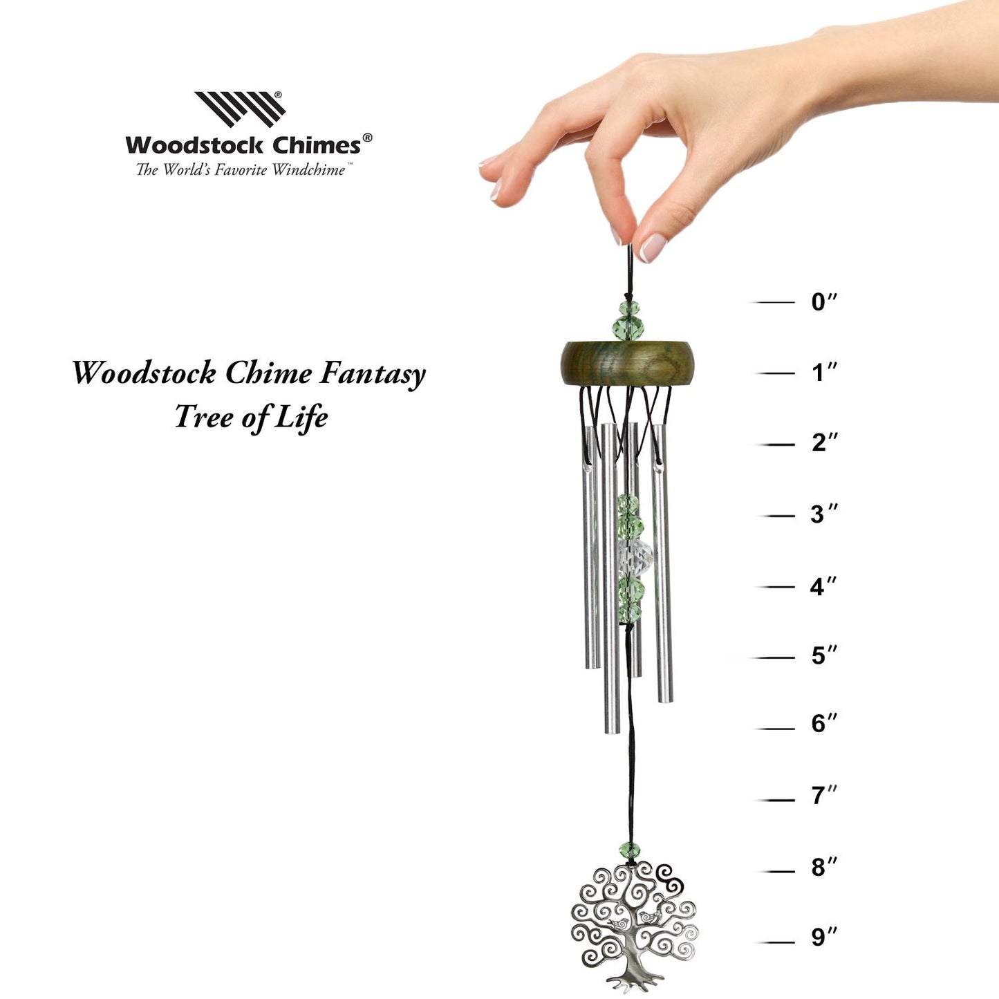Tree of Life Chime with hand for scale