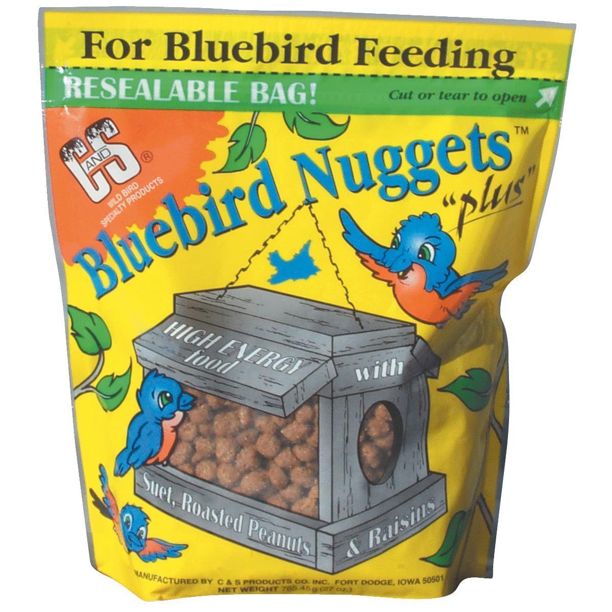 Yellow bag with Bluebird Nuggets label