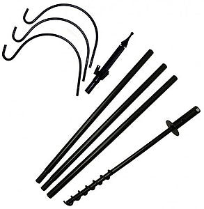 black metal pole parts 