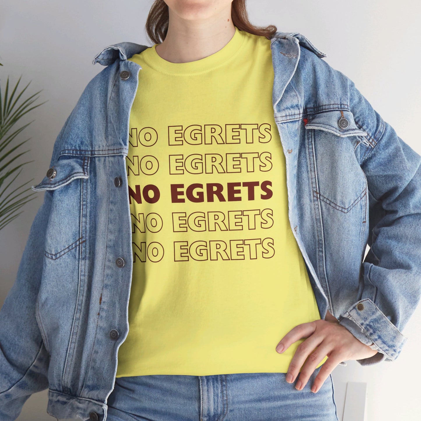 Unisex Heavy Cotton Tee - No Egrets