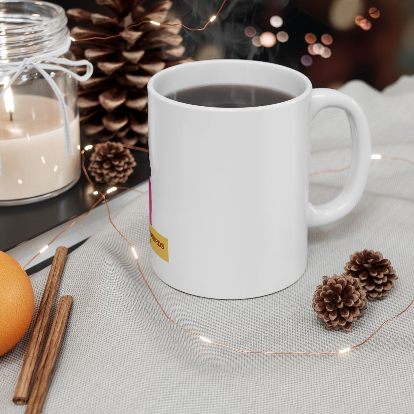 Morning Bliss with Mark's Backyard Birds 11oz White Ceramic Mug