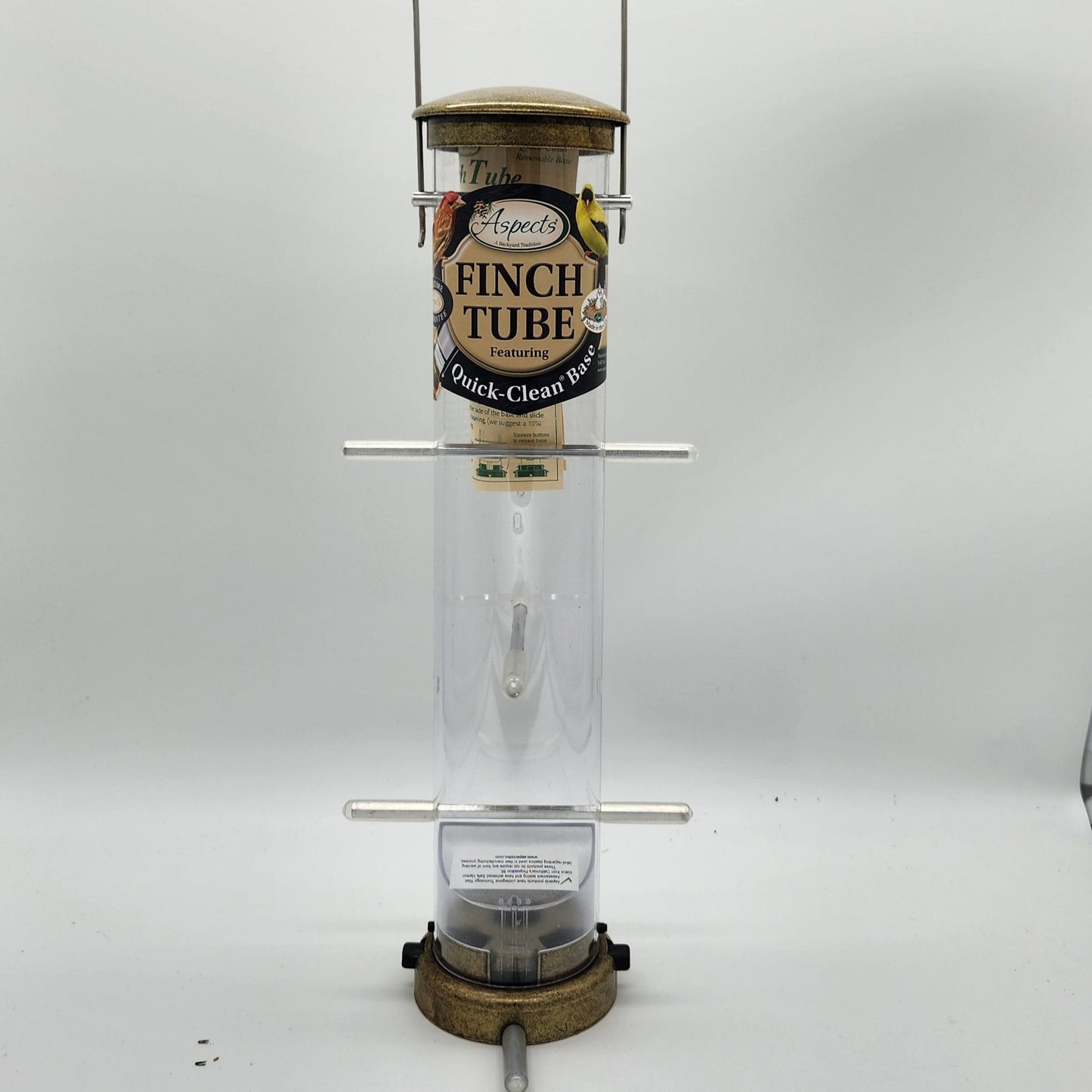 8 Port Finch Tube with Antique Brass top and bottom