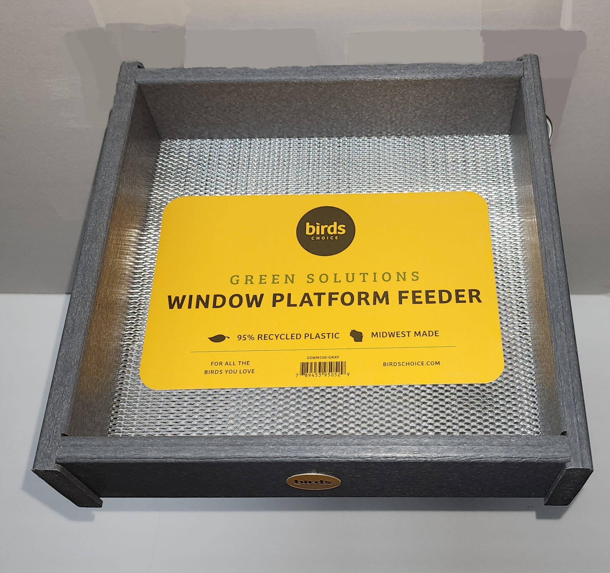 GSWM100-GRAY Window Platform Feeder – Backyard Bird Center