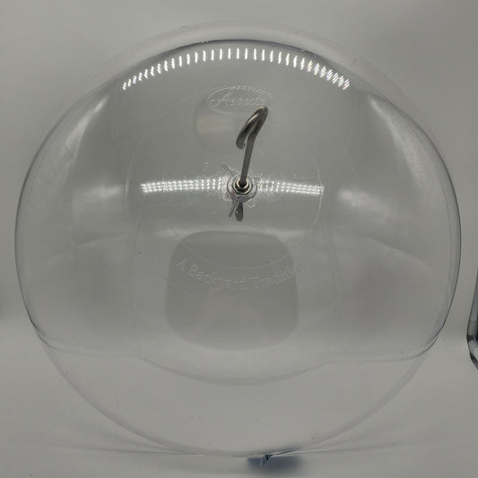 Clear dome with silver hooks