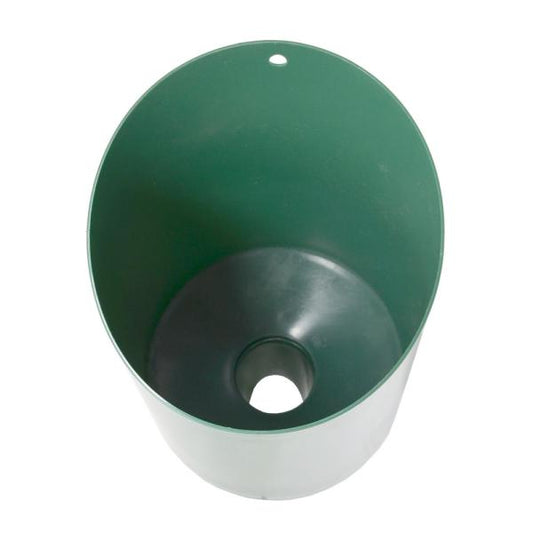 Green scoop with hole in bottom
