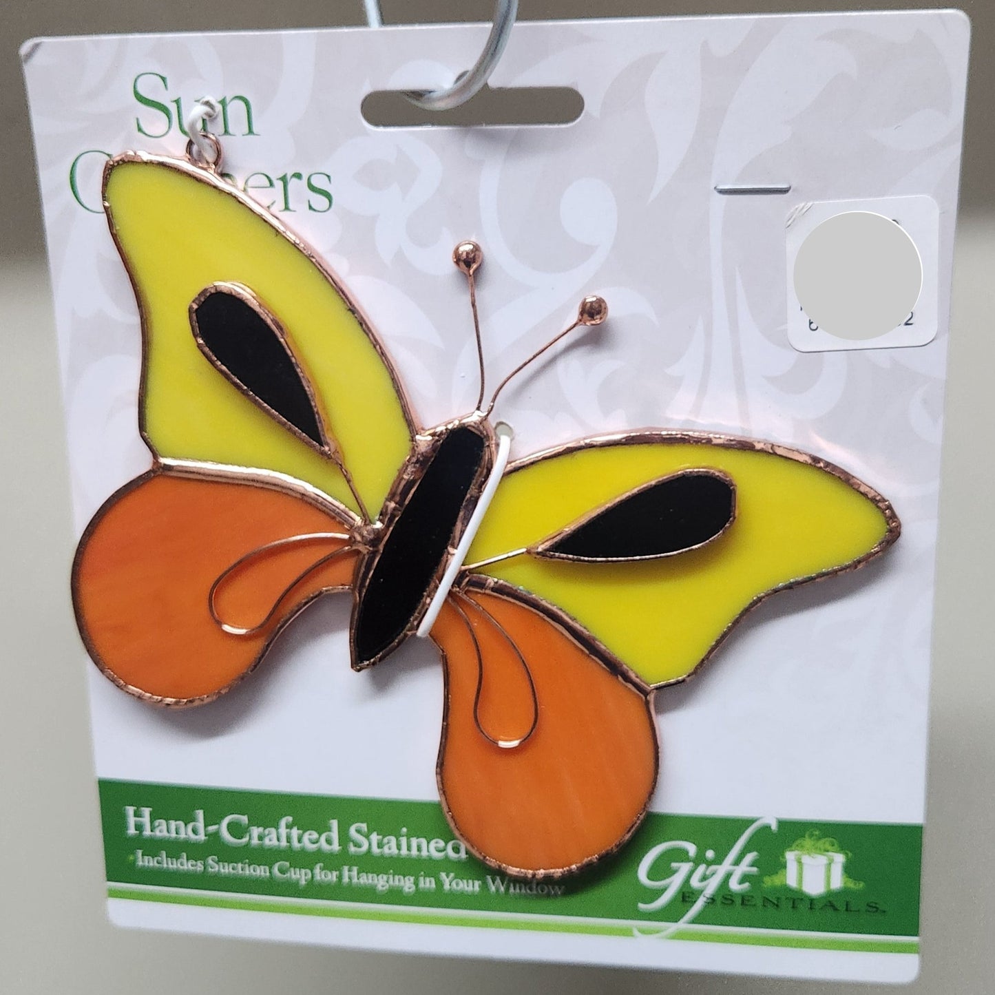 yellow and orange butterfly suncatcher