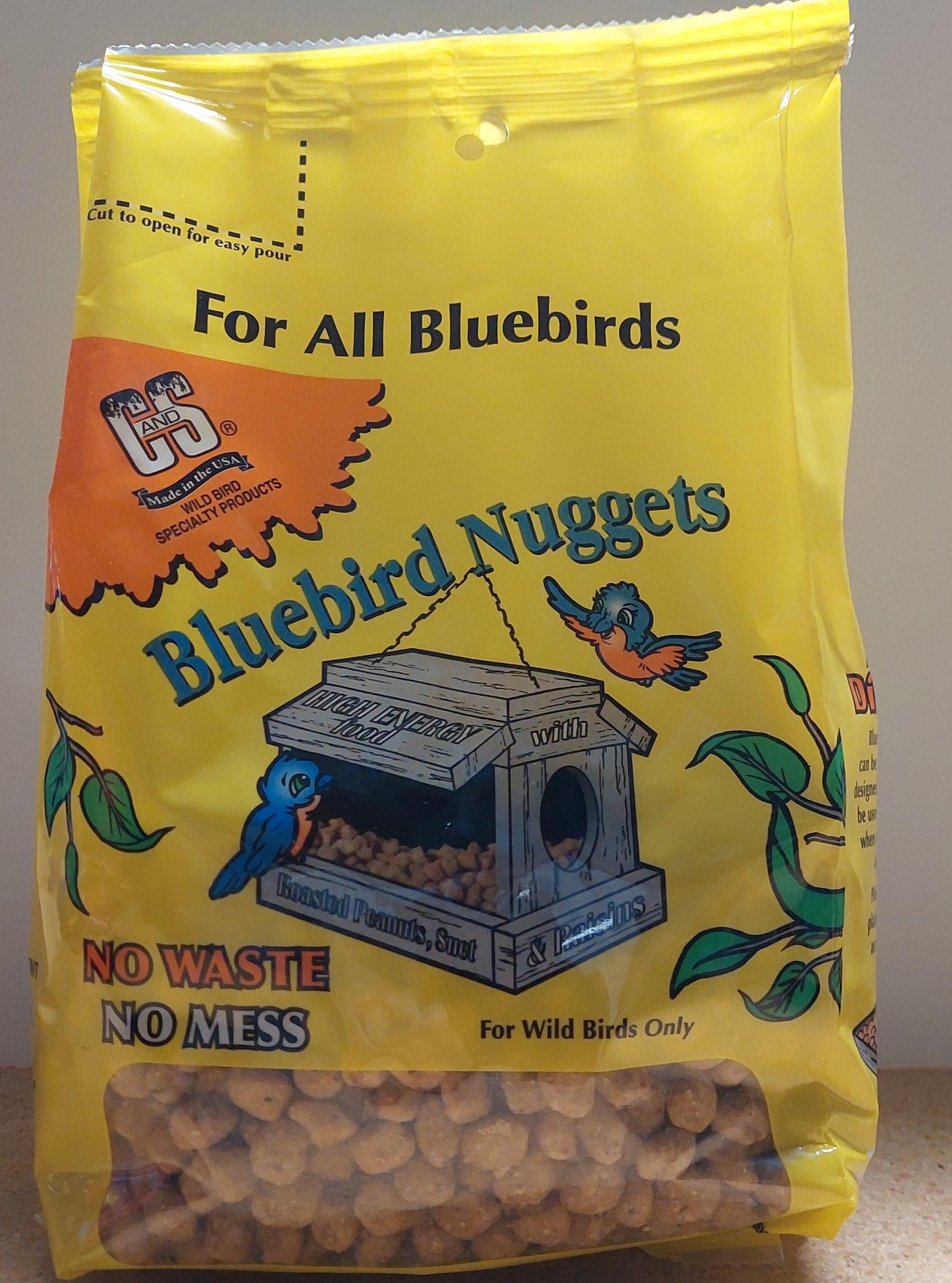 Bag of Bluebird Nuggets with a yellow label on a white background