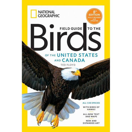 National Geographic Field Guide to the Birds of the United States and Canada with an eagle on the cover.
