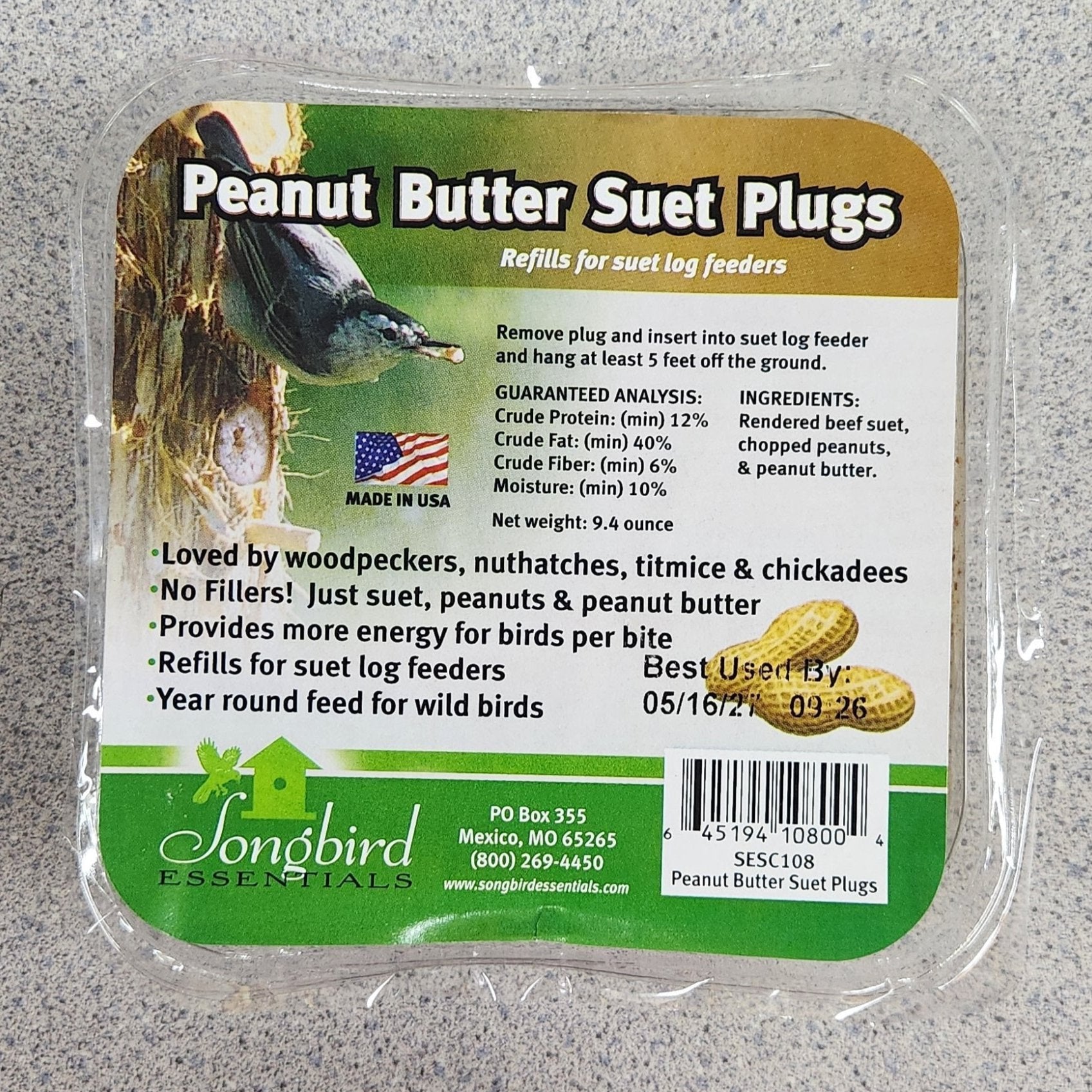 Peanut Butter Sue Plugs label