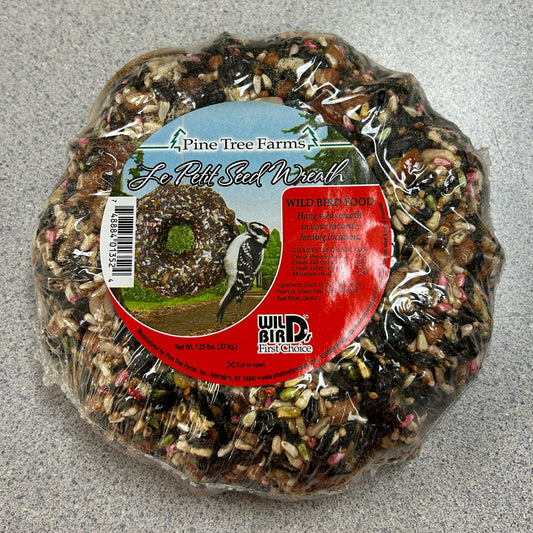 wreath shaped block of bird seed