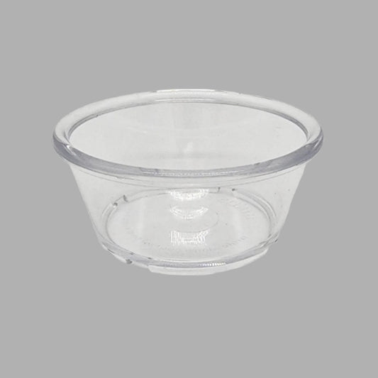 Clear plastic cup with lip