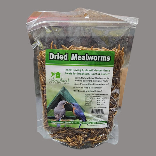 Clear bag of dried Mealworms