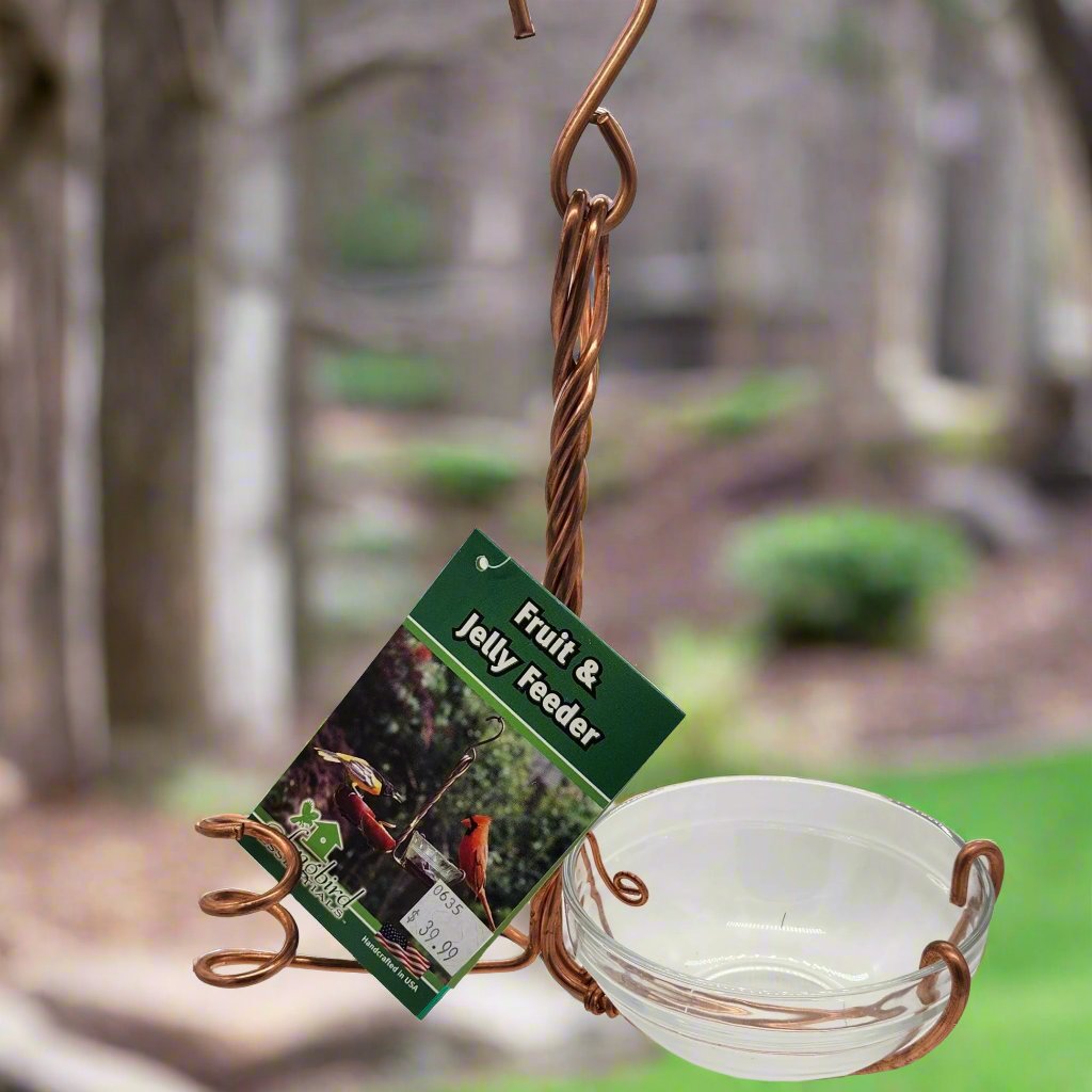 twisted copper colored wire with clear bowl