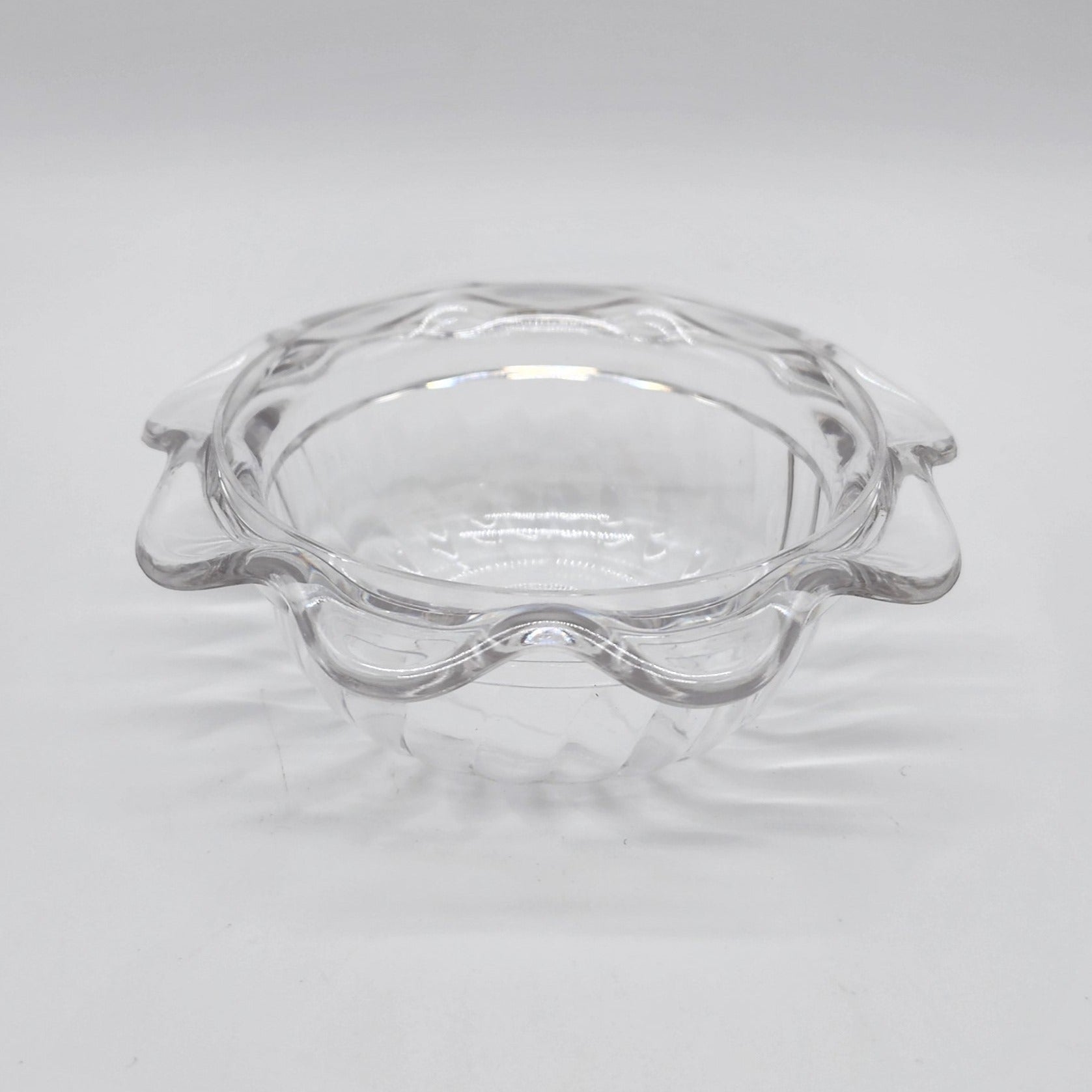 clear scalloped plastic cup