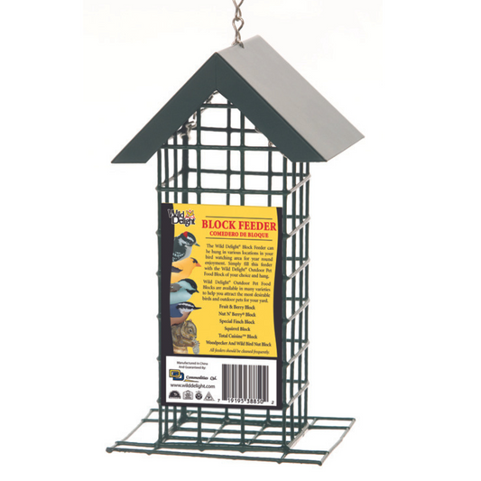 wire cage with solid roof and chain hanger