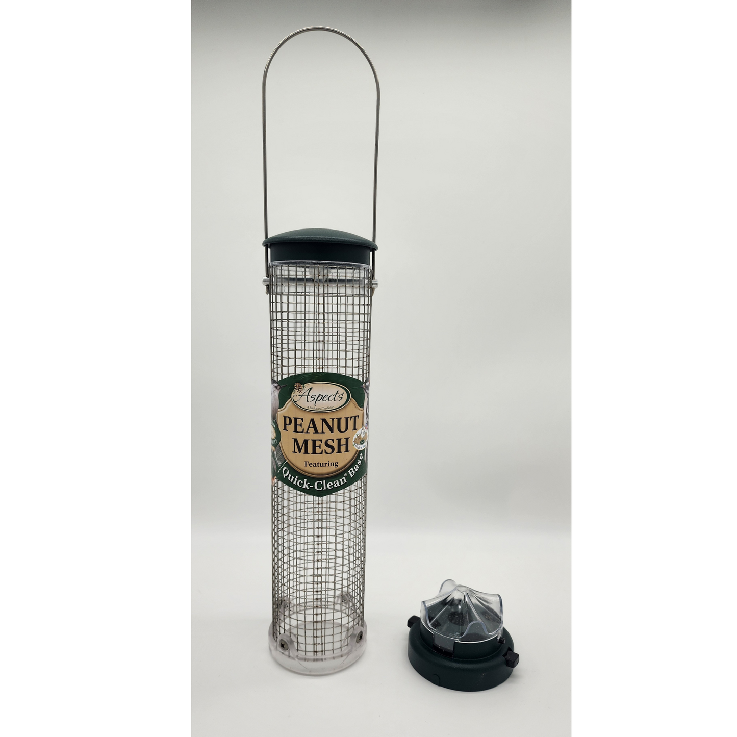 Mesh feeder with green top and base