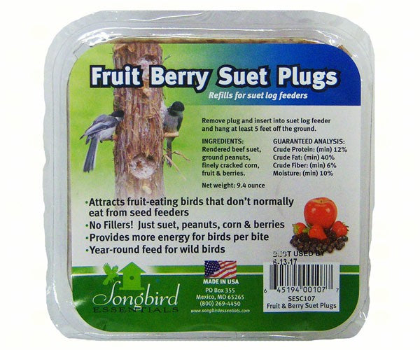 Package of Fruit Berry Suet Plugs