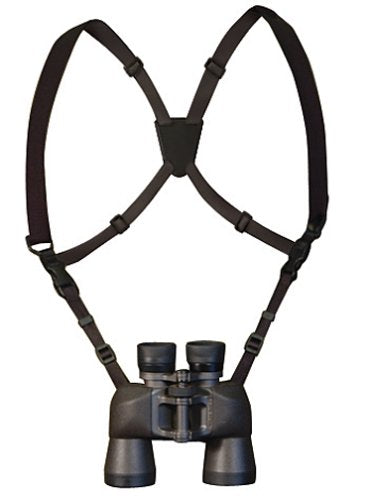 Binocular Harness with binoculars attached