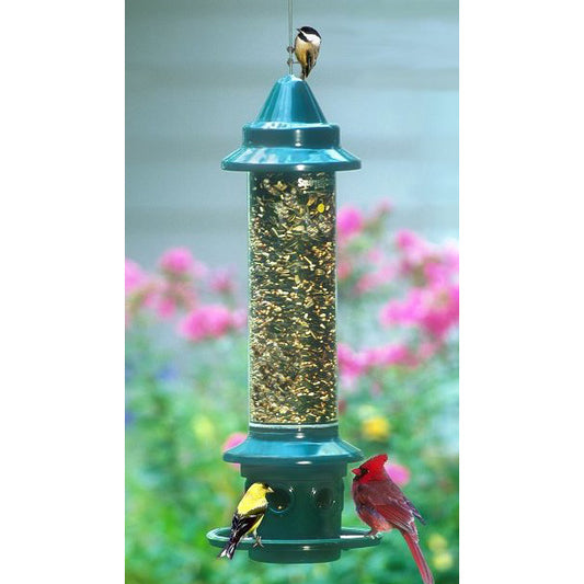 Squirrel Buster® Plus with a Cardinal and Goldfinch